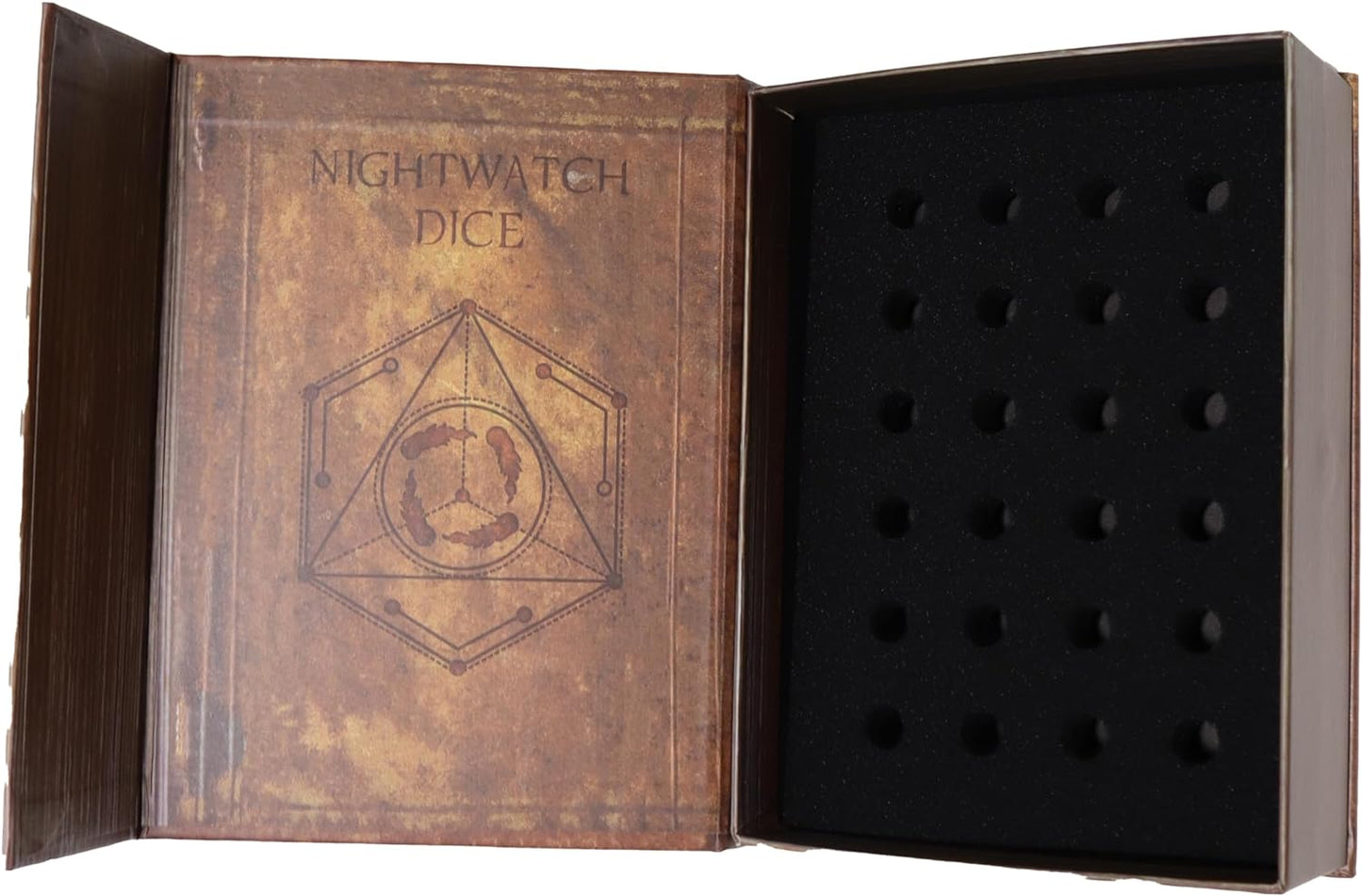 Fantasydice Nightwatch Grimoire: A Magical Spell Book-Inspired for Dice, Playing card Case,Card Holder  Miniatures, and Collectible Cards Storage with Magnetic Closure